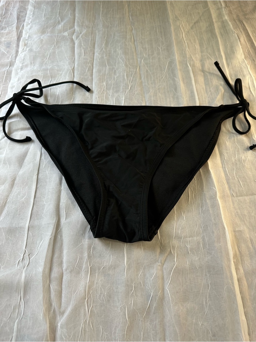 Decree Black Tie-Side Bikini Bottom